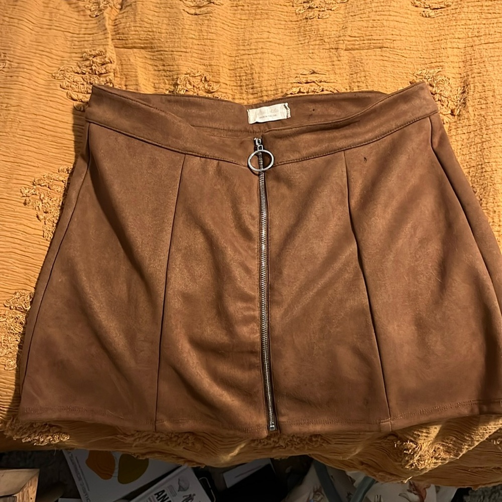 Altard state brown zipper skirt.